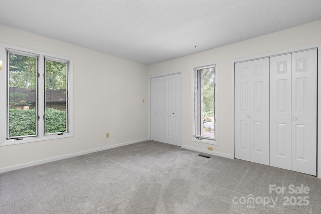 1748 4th Street Ct NE, Hickory, NC 28601 - unfurnished bedroom with two closets and carpet