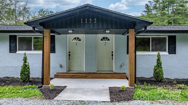 1175 Bamboo Rd, Boone, NC 28607 - entrance to property featuring stucco siding