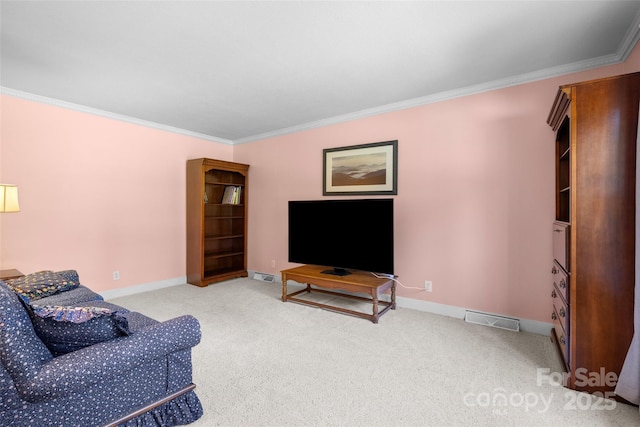 1252 Wendy Rd, Rock Hill, SC 29732 - carpeted living room with ornamental molding and baseboards