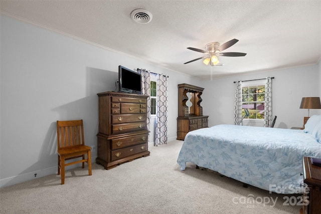 1252 Wendy Rd, Rock Hill, SC 29732 - carpeted bedroom featuring ornamental molding and a ceiling fan