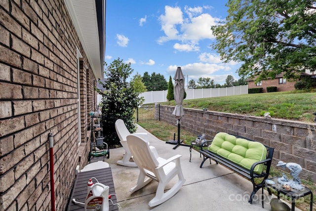 203 Poplins Grove Church Rd, Albemarle, NC 28001 - fenced backyard featuring a patio