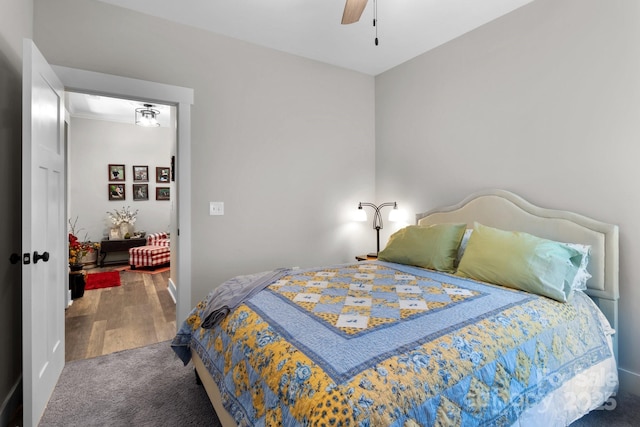 203 Poplins Grove Church Rd, Albemarle, NC 28001 - carpeted bedroom with a ceiling fan