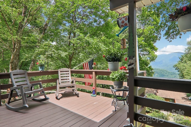 84 Hawk Nest Rd, Maggie Valley, NC 28751 - deck with a mountain view