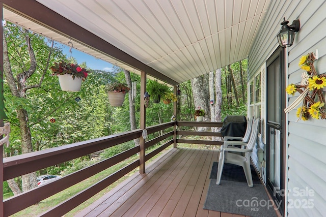 84 Hawk Nest Rd, Maggie Valley, NC 28751 - view of wooden terrace