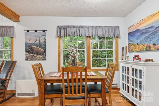 84 Hawk Nest Rd, Maggie Valley, NC 28751 - dining area featuring wood finished floors, healthy amount of natural light, and a textured ceiling