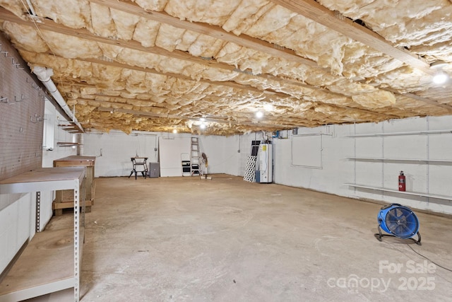 390 Classic Oaks Cir, Hendersonville, NC 28792 - unfinished basement with gas water heater