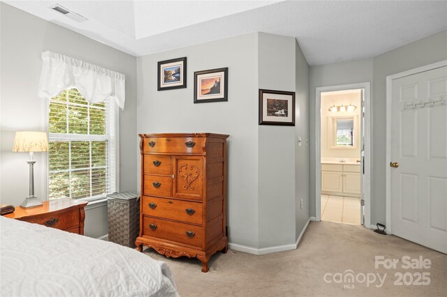 171 Highland Woods Ct, Denver, NC 28037 - bedroom featuring light colored carpet and ensuite bath
