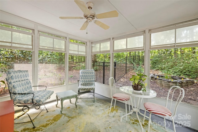 171 Highland Woods Ct, Denver, NC 28037 - sunroom featuring a ceiling fan and healthy amount of natural light