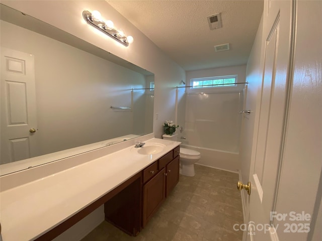 3933 Cameron Creek Dr, Matthews, NC 28105 - full bathroom featuring vanity, a textured ceiling, and washtub / shower combination