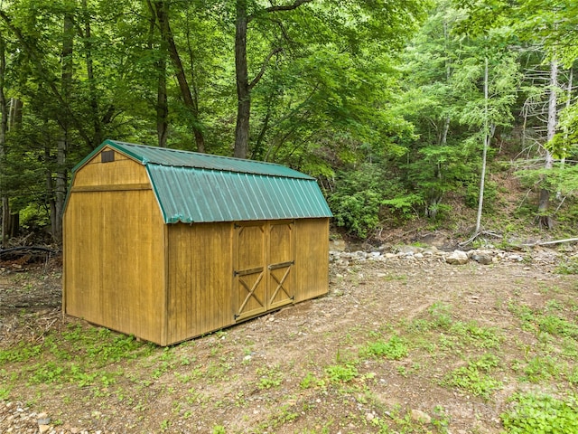 449 Little E Fork Rd, Canton, NC 28716 - view of shed with a wooded view