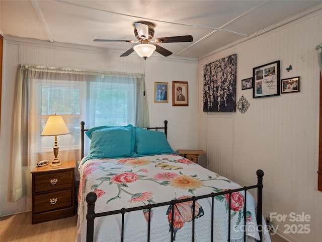 449 Little E Fork Rd, Canton, NC 28716 - bedroom featuring wood finished floors and a ceiling fan
