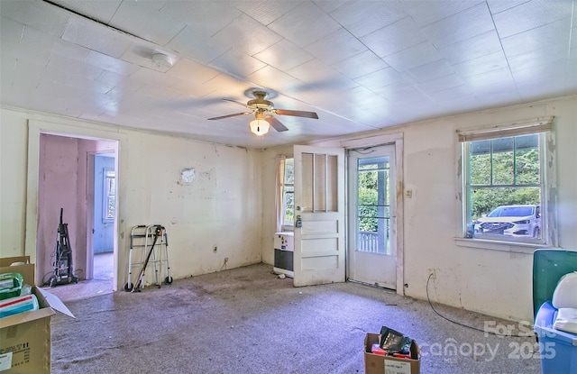 121 Sugar Cove Rd, Weaverville, NC 28787 - entryway featuring a ceiling fan and carpet flooring