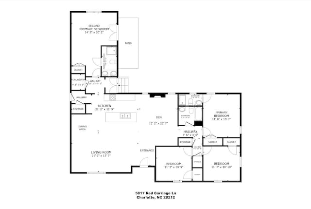 5817 Red Carriage Ln, Charlotte, NC 28212 - view of home floor plan