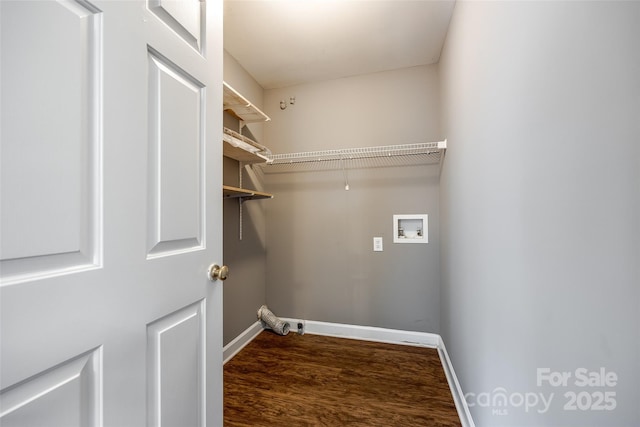 12812 Bradford Hill Ln, Huntersville, NC 28078 - laundry room featuring hookup for a washing machine and wood finished floors