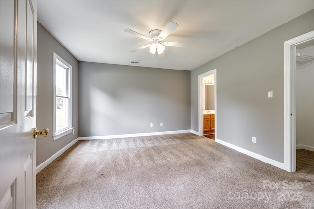 12812 Bradford Hill Ln, Huntersville, NC 28078 - carpeted spare room with ceiling fan and baseboards
