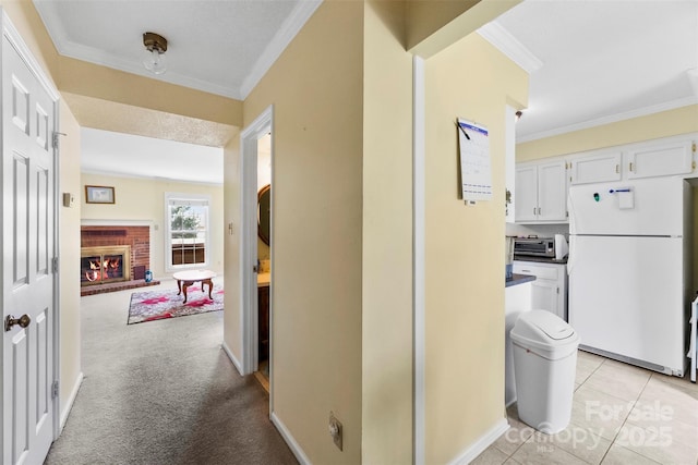 1670 Robins Nest Ct Unit C, Gastonia, NC 28054 - hall featuring ornamental molding and light tile patterned floors