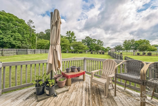 2100 Darian Way, Waxhaw, NC 28173 - wooden deck featuring a fenced backyard