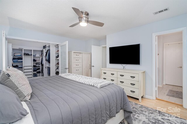 4725 Rounding Run Rd, Charlotte, NC 28277 - bedroom featuring light wood-type flooring and ceiling fan