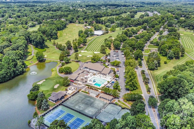 4725 Rounding Run Rd, Charlotte, NC 28277 - aerial view of a nearby body of water and a local golf course