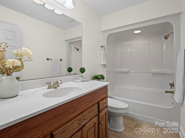 2872 Wheat Field Ct, Lincolnton, NC 28092 - bathroom with vanity, tub / shower combination, and tile patterned floors