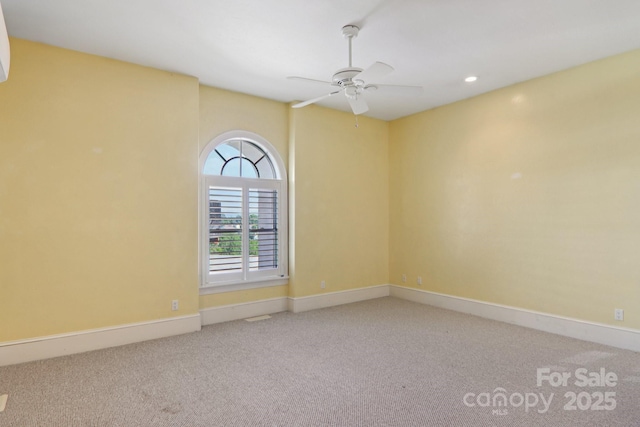 69 Sprouse Town Rd, Weaverville, NC 28787 - carpeted empty room featuring ceiling fan and recessed lighting