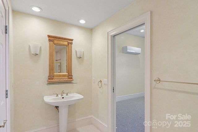 69 Sprouse Town Rd, Weaverville, NC 28787 - bathroom featuring baseboards and recessed lighting
