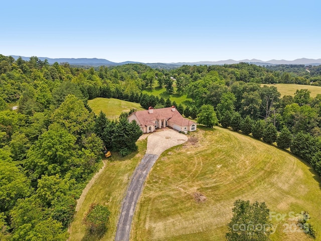 69 Sprouse Town Rd, Weaverville, NC 28787 - aerial view of property and surrounding area featuring a mountainous background
