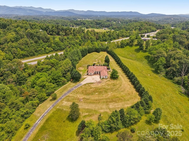 69 Sprouse Town Rd, Weaverville, NC 28787 - aerial view of a mountainous background and a forest