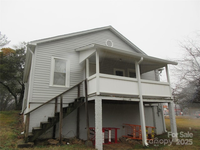 1110 20th St NE, Hickory, NC 28601 - rear view of property featuring stairs