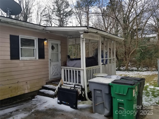 2942 Reid Ave, Charlotte, NC 28208 - view of snow covered property entrance