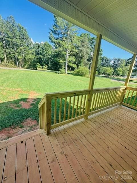 3577 Ken Mcentire Rd, Lawndale, NC 28090 - deck with a lawn and view of scattered trees