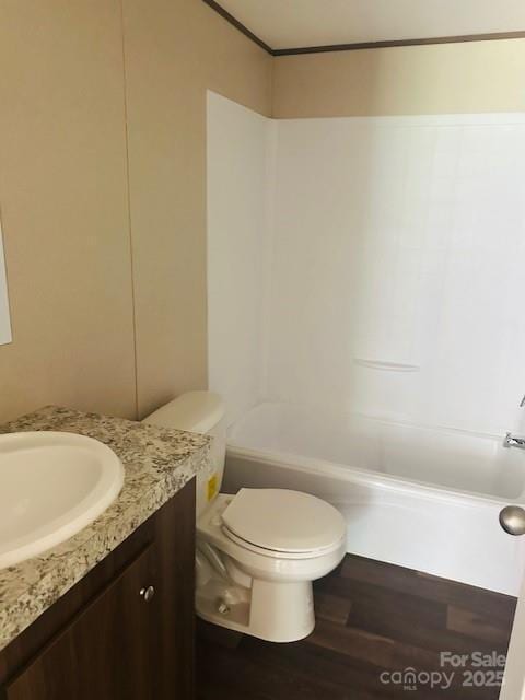 3577 Ken Mcentire Rd, Lawndale, NC 28090 - bathroom featuring vanity, wood finished floors, and shower / bath combination