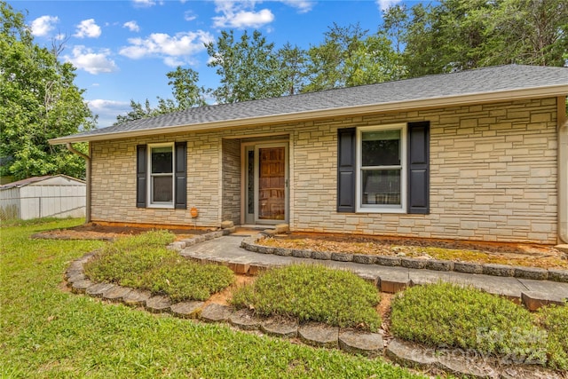 428 Mountview Dr, Mocksville, NC 27028 - ranch-style home featuring stone siding and a shingled roof