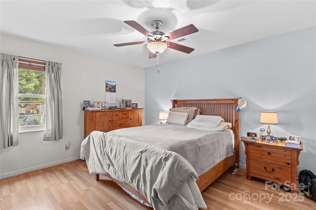 428 Mountview Dr, Mocksville, NC 27028 - bedroom featuring light wood-type flooring and ceiling fan