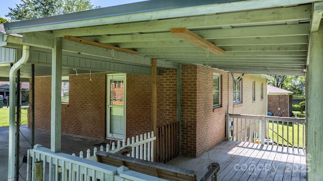 917 Sunset Ave SW, Valdese, NC 28690 - view of wooden deck