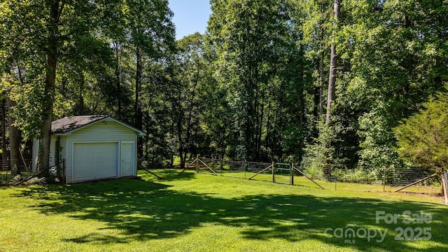 917 Sunset Ave SW, Valdese, NC 28690 - view of yard with a detached garage and an outbuilding