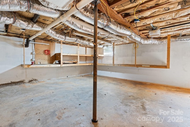 917 Sunset Ave SW, Valdese, NC 28690 - unfinished below grade area with concrete block wall