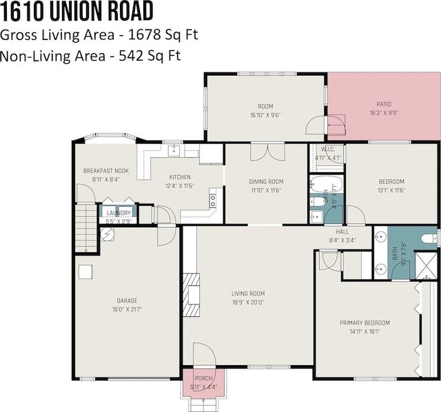 1610 Union Rd Unit 1610B, Gastonia, NC 28054 - view of room layout
