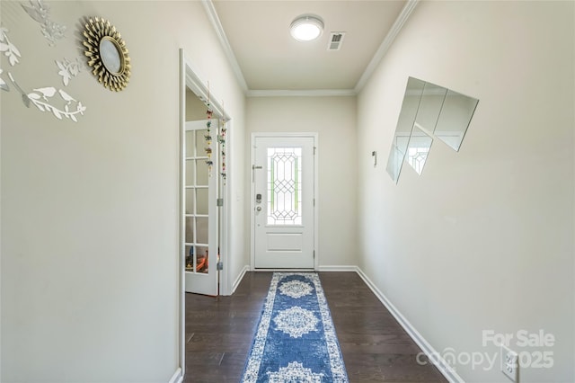 1012 Leland Dr, Wesley Chapel, NC 28104 - doorway to outside with crown molding and wood finished floors