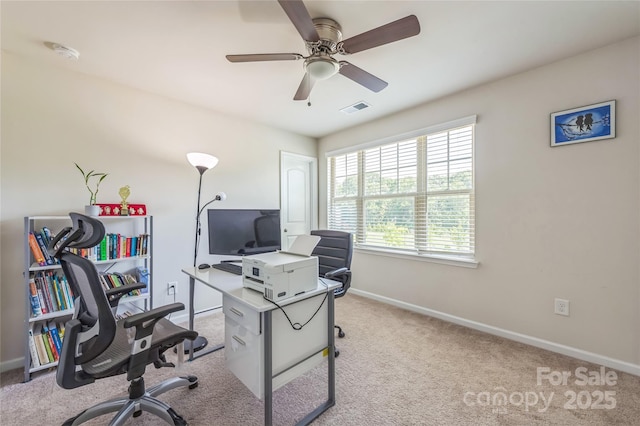 1012 Leland Dr, Wesley Chapel, NC 28104 - office space with carpet flooring and a ceiling fan