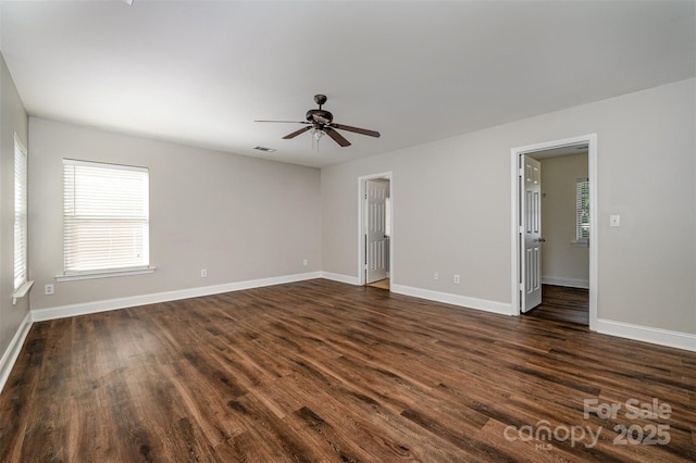 124 Glade Valley Ave, Mooresville, NC 28117 - unfurnished room featuring dark wood-style flooring and ceiling fan