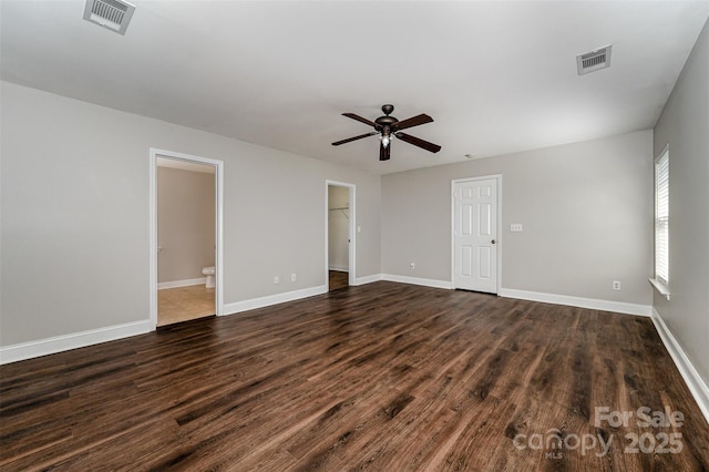 124 Glade Valley Ave, Mooresville, NC 28117 - empty room with dark wood-type flooring and ceiling fan