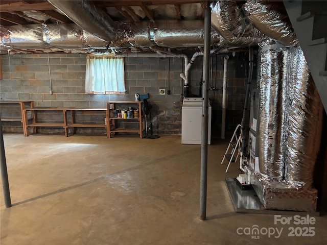 356 Lucky Hollow Rd, Hickory, NC 28601 - basement with washer / clothes dryer