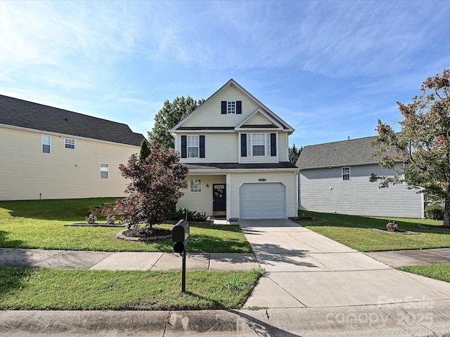 12131 Honor Guard Ave, Charlotte, NC 28277 - traditional home with driveway, an attached garage, and a front lawn