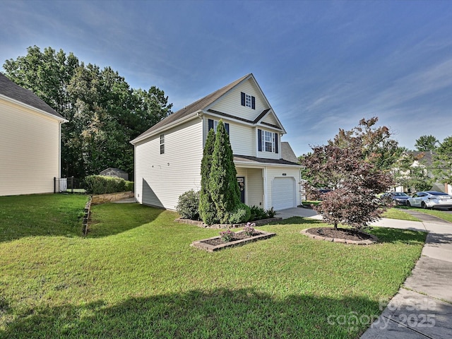 12131 Honor Guard Ave, Charlotte, NC 28277 - view of front of property featuring a front yard, an attached garage, and concrete driveway