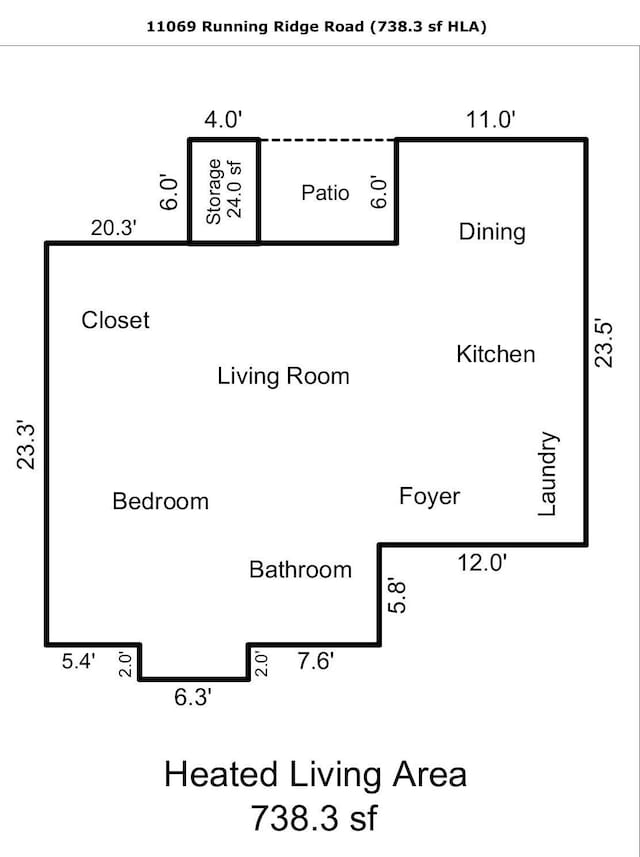 11069 Running Ridge Rd, Charlotte, NC 28226 - view of floor plan / room layout