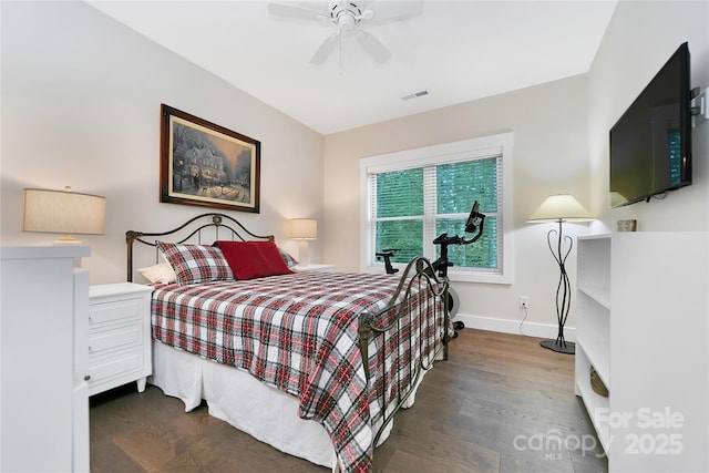 321 Middle Connestee Trl, Brevard, NC 28712 - bedroom with wood finished floors and a ceiling fan