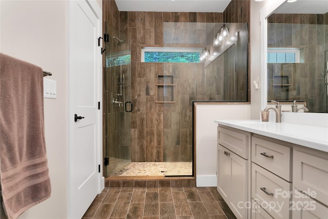 321 Middle Connestee Trl, Brevard, NC 28712 - full bath with vanity and a stall shower