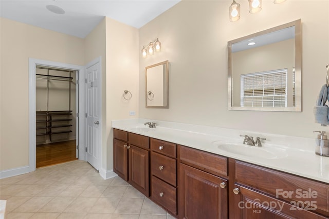 1119 Williamstown Rd, Matthews, NC 28105 - full bath with double vanity and tile patterned floors