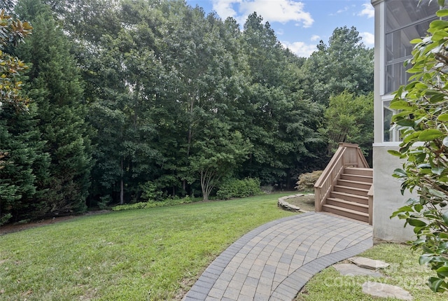 1119 Williamstown Rd, Matthews, NC 28105 - view of grassy yard with stairs